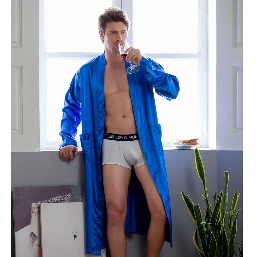 Skanto | RelaxWear Badekåpe - Elegant Sateng Badekåpe for Komfort