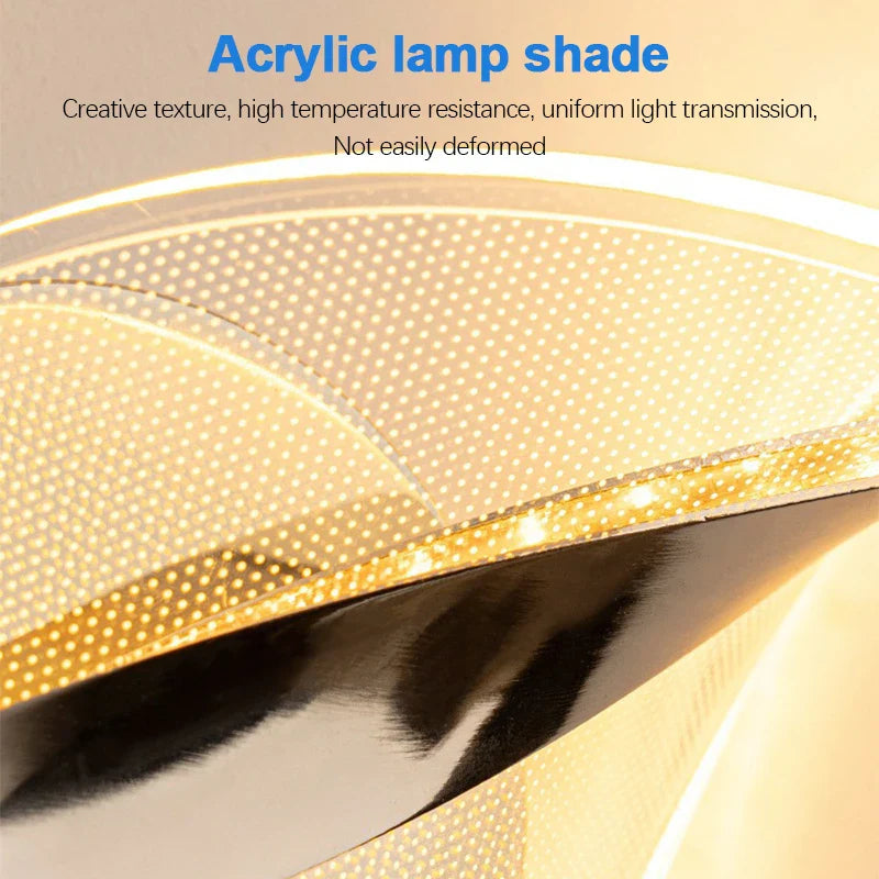 Skanto | LED Vegglampe NordGlow | Moderne Akryl & Metall Design | 3-Farge Lys | Kreativ Interiørbelysning for Stue & Soverom