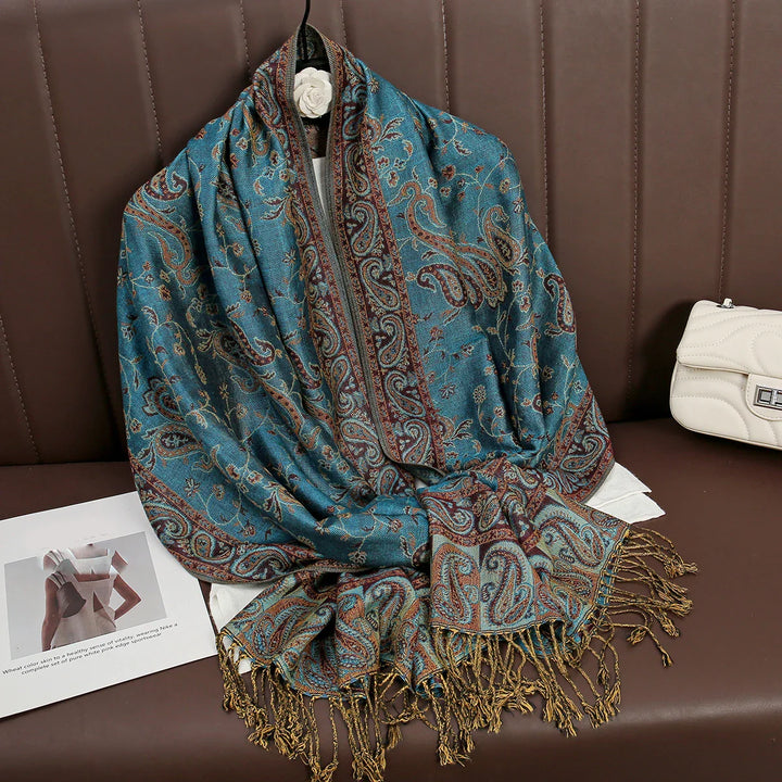 Skanto | Élégancea | Dame skjerf | Cashmere følelse | 70 × 190 cm | Luksus trykk & varm