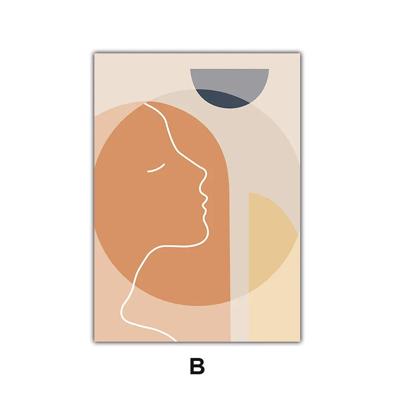 Minimalist Abstract Sun Geometry Wall Art Fine Art Canvas Prints Pictures For Living Room Bedroom, Home Office Art Decor | Skanto