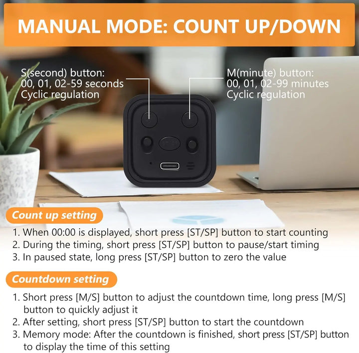 Skanto | Mini Cube Flip Digital Timer