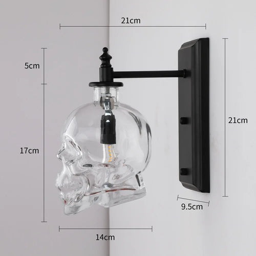 Skanto | Gotisk Hodeskalle Flaske Retro Vegglampe