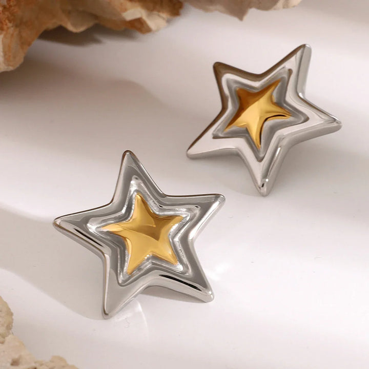 Skanto | Bold Five Point Star Øredobber