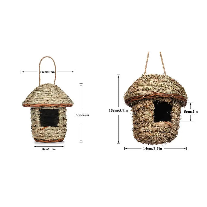 Skanto | Rustic Natural Wicker Utendørs Fuglehus