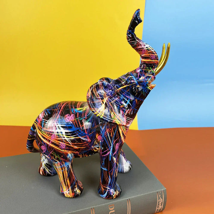 Skanto | Farget Elefant Skulptur - ColorSplash