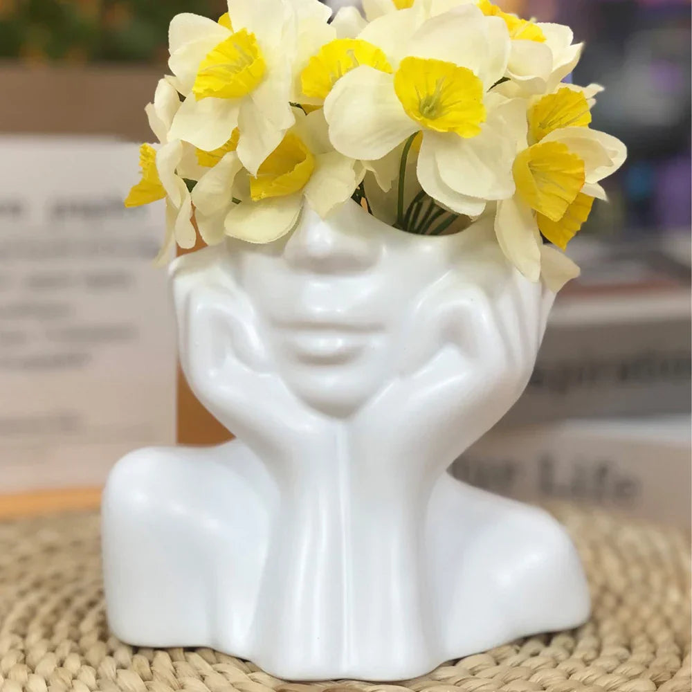 Gledelig Lucky Flower Pot Skulptur | Skanto