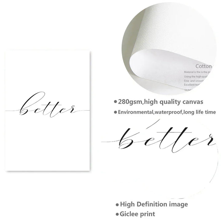 Lovers Quote Wall Art Black White Minimalist Typographic Posters Fine Art Canvas Prints Picture For Bedroom Living Room Art Decor | Skanto