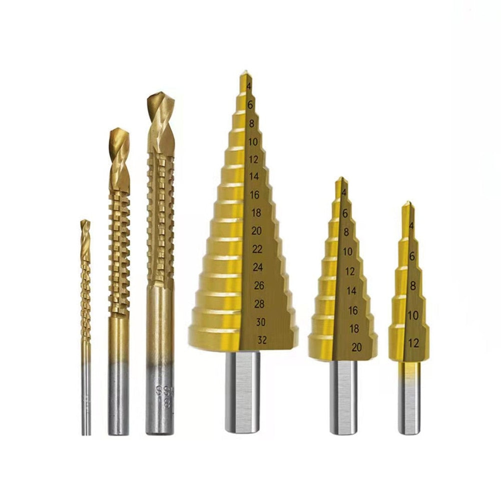 Skanto | 6-delt titan bor-sett | For presis boring gjennom metall, tre og andre materialer
