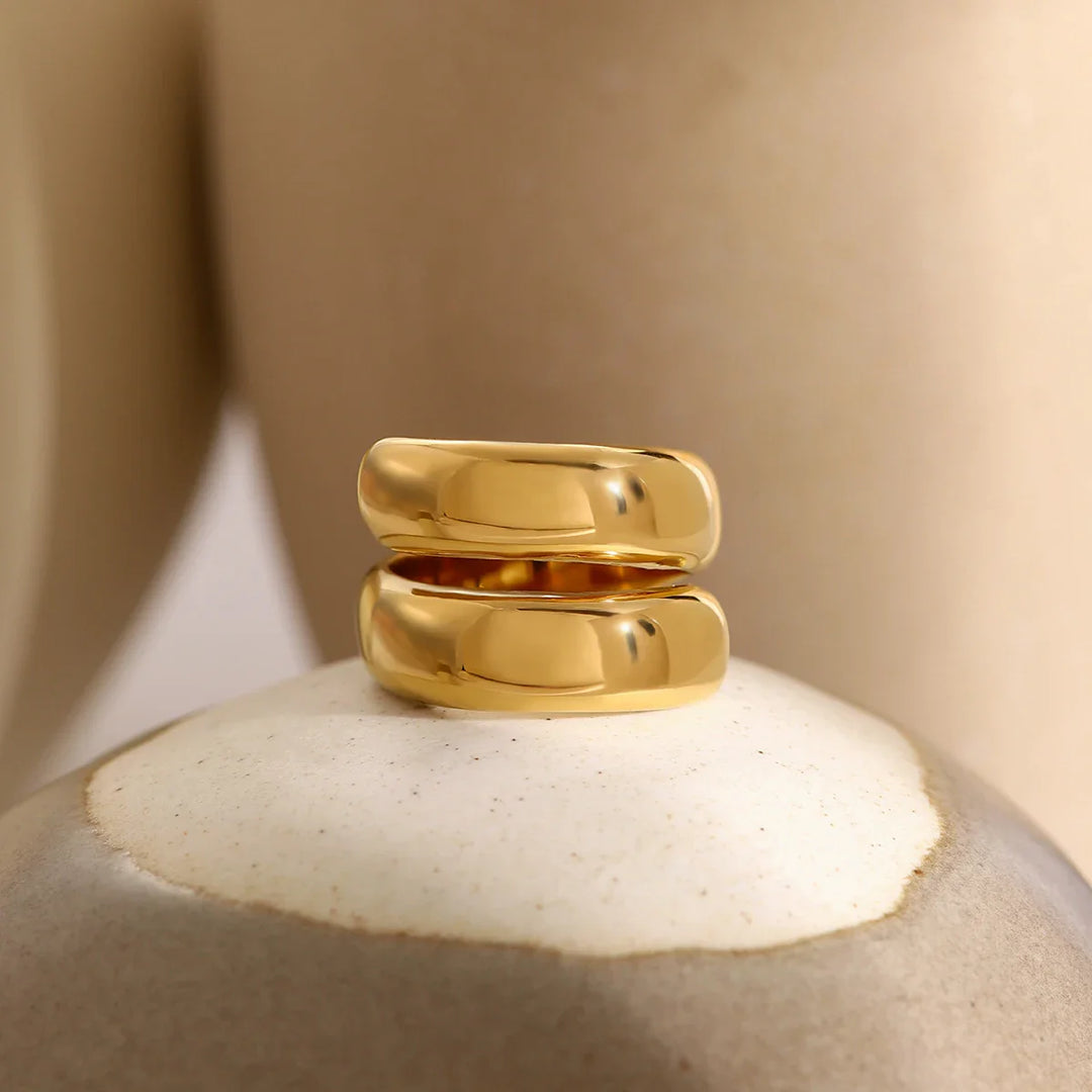 Skanto | 18k Moderne Innviket Bred Ring