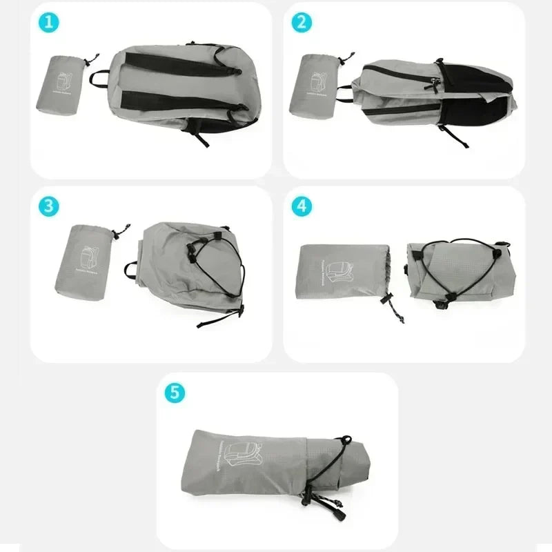 Norvo | Utendørs Ryggsekk PackLite 20 L | Ultralett & Vanntett | Sammenleggbar for Reise & Fotturer