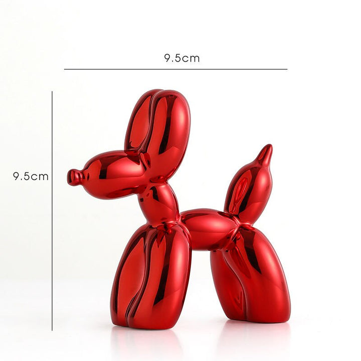Skanto | Ballonghund Skulptur, Ballongkunst Statue, Mini Samlefigur, Hjemmedekorasjon, Harpiksk Figur, Skrivebordsdekorasjoner, Romdekorasjon