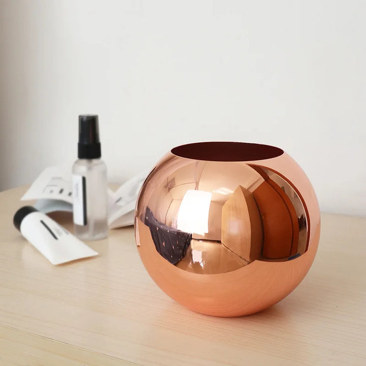 Skanto | Rustfritt Stål Vase i Nordisk Stil Skrivebord Blomsterpotte BeFlower Pots Gull Svart Roségull Klassisk Hjem Dekorasjon