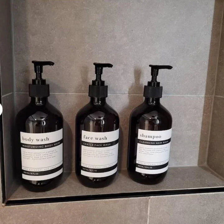 AmberLux 3-delt påfyllbar dispenser sett Skanto