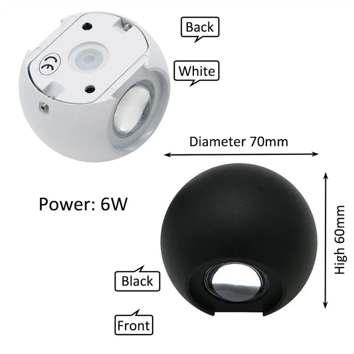 SolarGlow - 6W Vegglampe for Utendørs Skanto