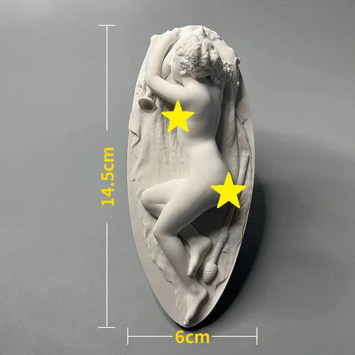 Skanto | Nordisk INS Stil Karakter Gips Statue DIY Malt Skisse Fotografi Rekvisitter Bord Dekorasjoner Hjem Kunst Gips Dekorasjon
