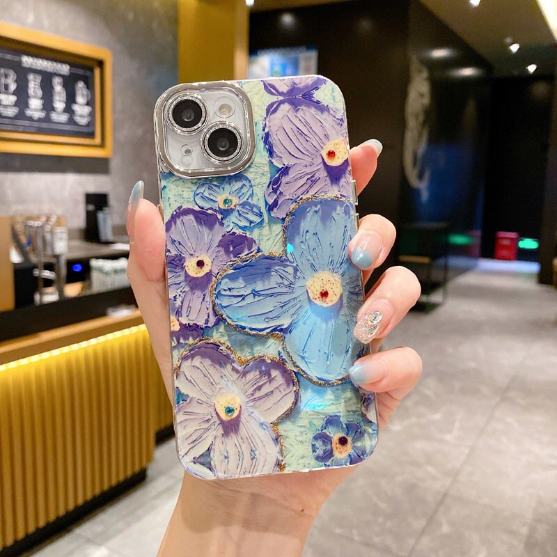 Skanto | Flower Glow Myk Støtsikker iPhone Deksel