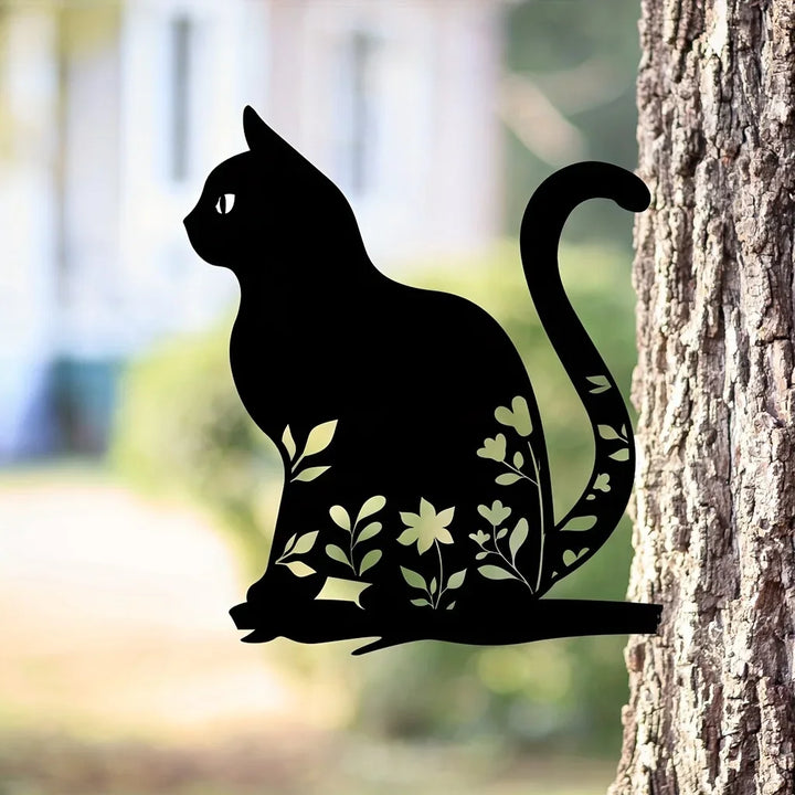 Skanto | Metall katte silhuett for hage og terrasse dekorasjon