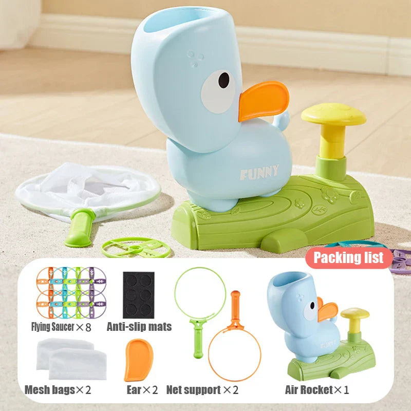 Skanto | Luftdreven Rakett Disk Launcher Lekesett