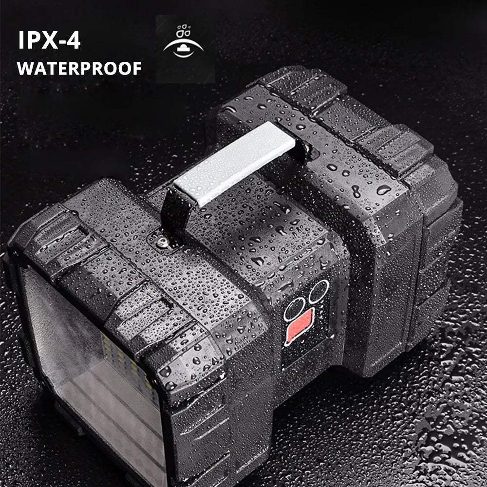 Norvo | LED Batteri Spotlight DualonX Pro | 40 W | Dobbel Lampe med 7 Lys Moduser | Oppladbar & Vanntett IP64 | Power Bank Funksjon