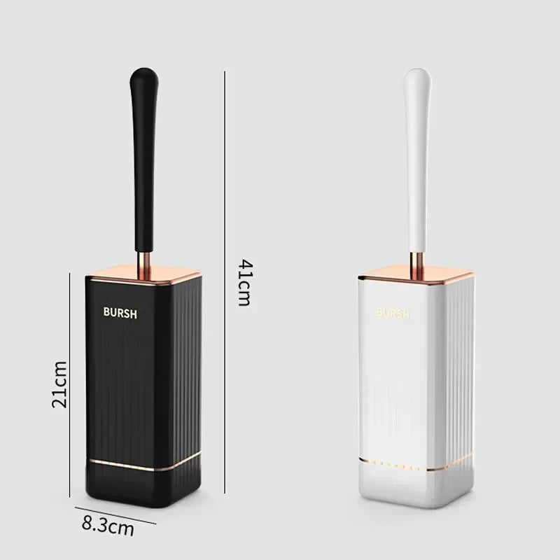 Norvo | CleanFlex Toalettbørstesett | Veggmontert uten boring | Dyp rengjøring med myke TPR-bust