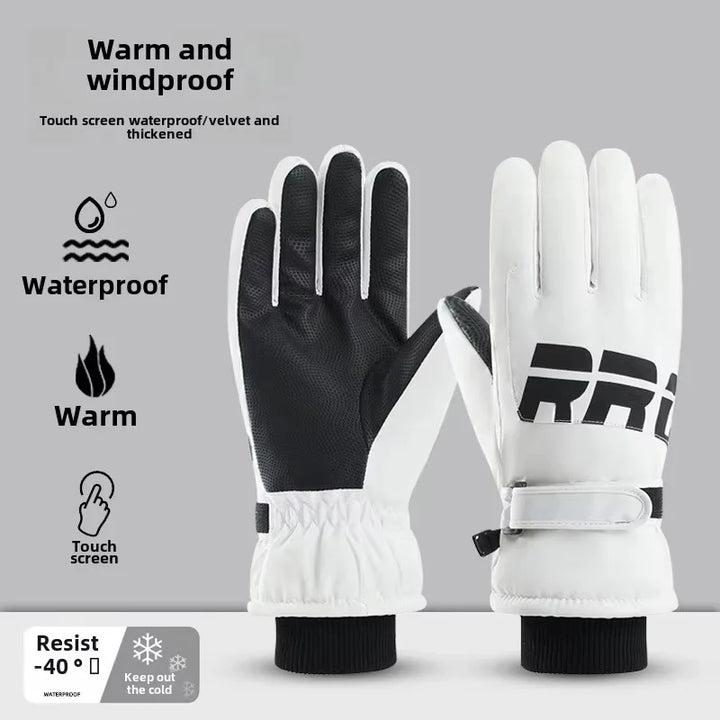 Skanto | GlacioShield Pro Hansker | Vanntette Vinterhansker | Berøringsskjerm & Sklisikker | Varm Fleece Fôr for Ski, Sykling & Utendørs