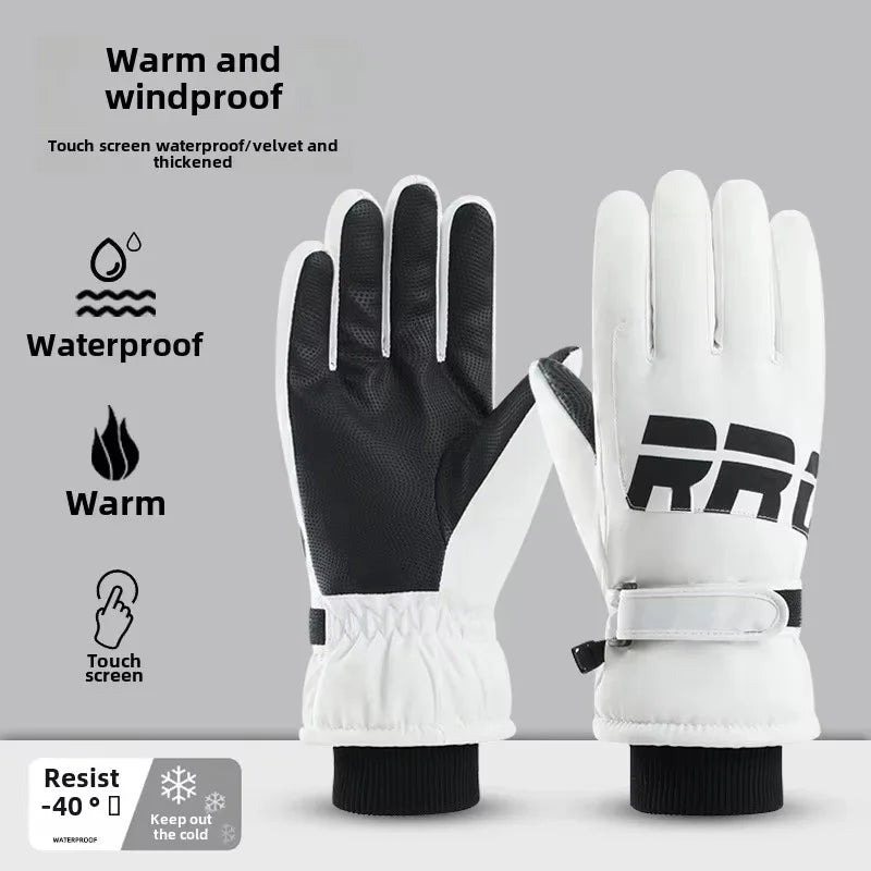 Skanto | GlacioShield Pro Hansker | Vanntette Vinterhansker | Berøringsskjerm & Antiskli | Varm Fleeceforing for Skiing, Sykling & Utendørs