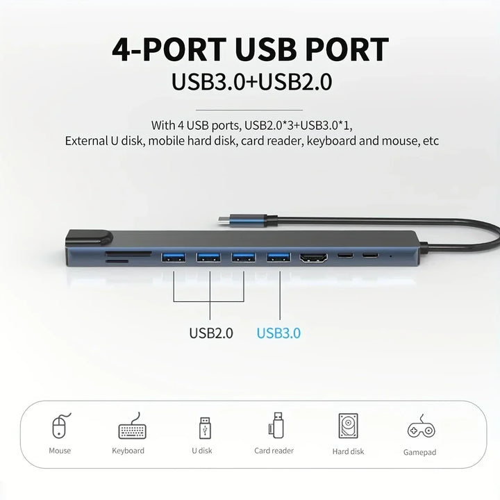 Skanto | Type C - USB Dockingstasjon Hub