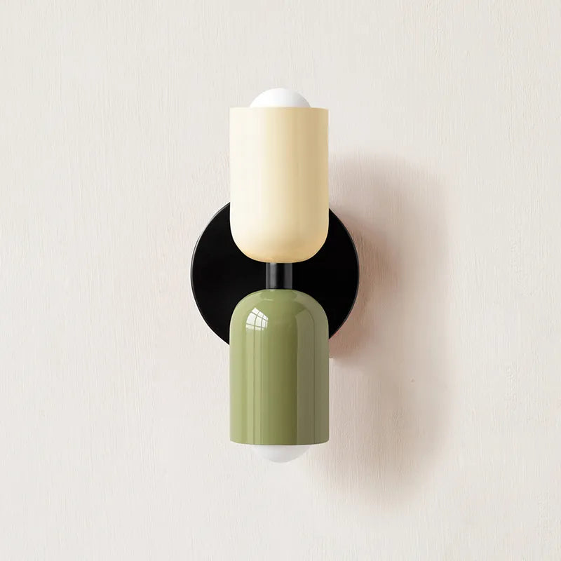 Skanto | Dobbel Hode Vegglampe Svart Base