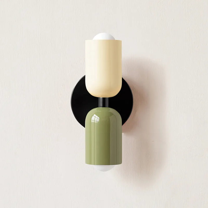Skanto | Dobbel Hode Vegglampe Svart Base