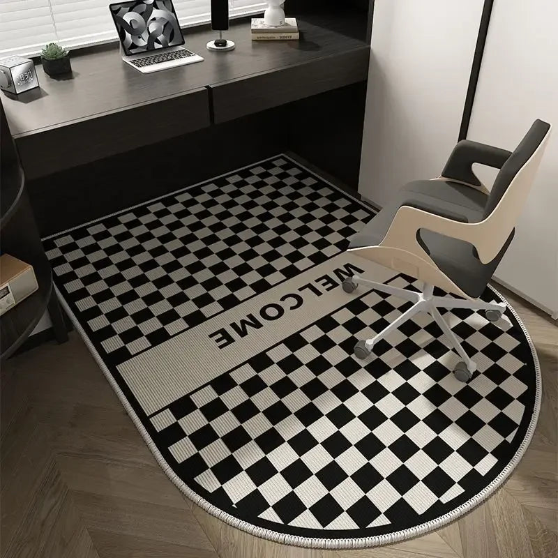 Skanto | Winnie Geometrisk Kontorstolmatte – Myk Vaskbar Non-Slip Design