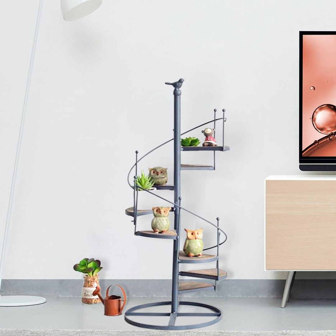 Elegant spiralformet planteholder for balkong- og hagearrangementer Skanto
