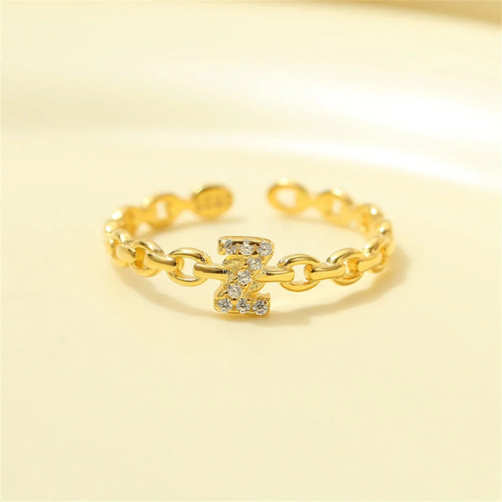 Skanto | Delikat Diamant Bokstav Initial Ring