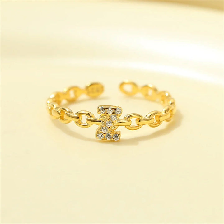 Skanto | Delikat Diamant Bokstav Initial Ring