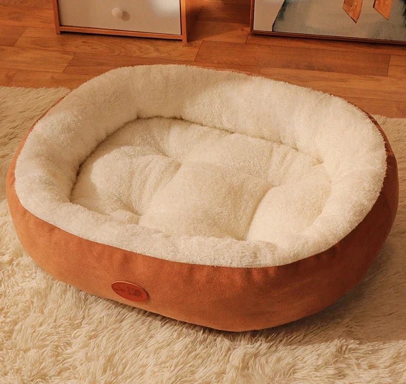Oval Plush Bed for Dogs & Cats Skanto