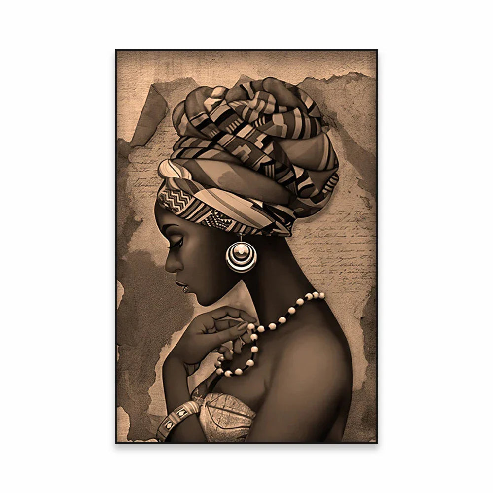 Golden Girl Fashion Wall Art Fine Art Canvas Prints Modern Abstract Portrait Pictures For Living Room Bedroom Boutique Lounge Art Decor | Skanto