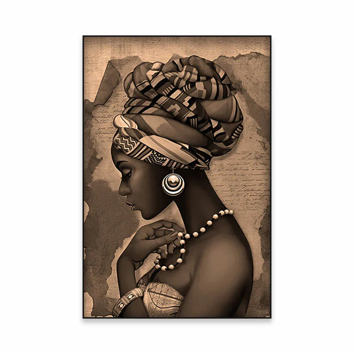 Golden Girl Fashion Wall Art Fine Art Canvas Prints Modern Abstract Portrait Pictures For Living Room Bedroom Boutique Lounge Art Decor | Skanto