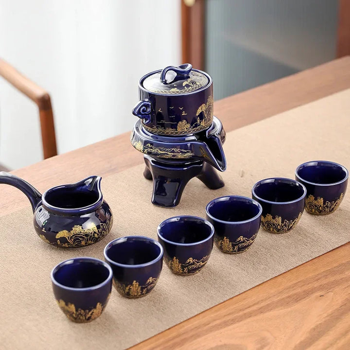 Skanto | Royal Golden Porcelain Dragon Flow Teasett