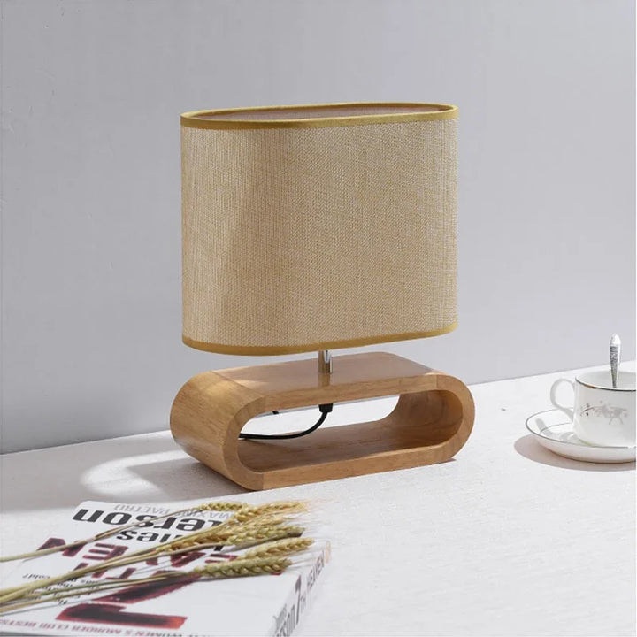 Skanto | Moderne skrivebordslampe med en luksuriøs trefinish