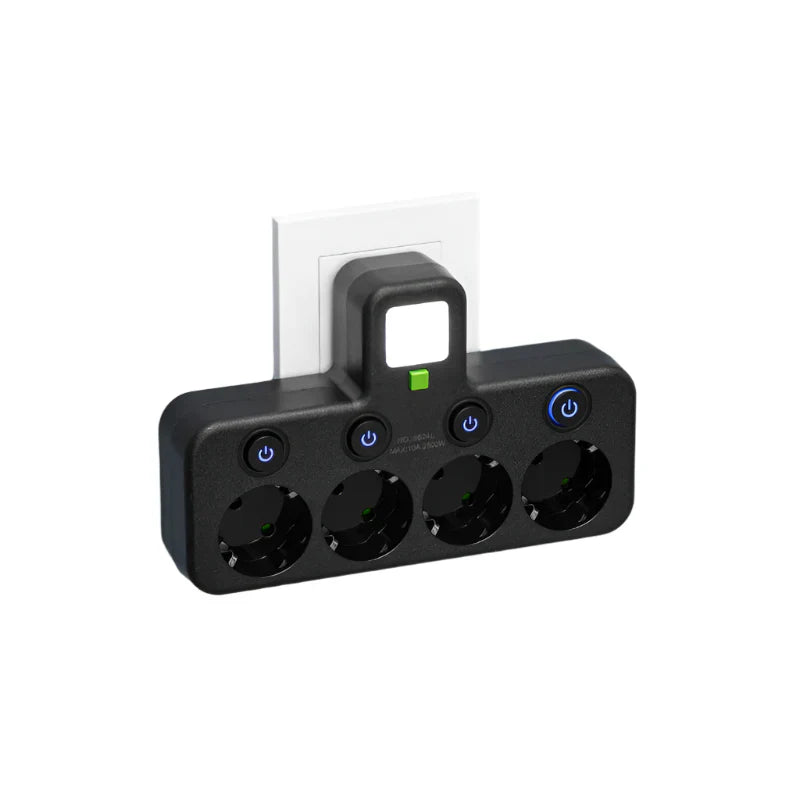 Skanto | VOLTRIQ ProLine Strømfordeler med Flere Utganger, USB Type-C og Overspenningsbeskyttelse
