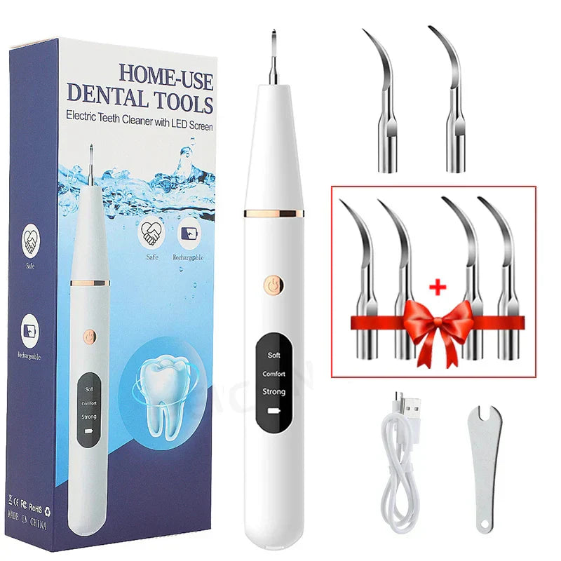 Skanto | SmilePro Ultrasonic Tannstein Rensesystem – Effektiv Plakkfjerner for Hjemmet