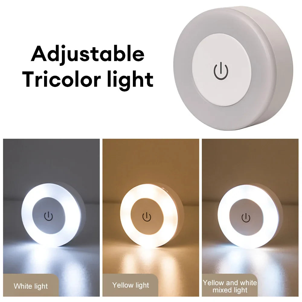 Skanto | LUMORA Touch LED Nattlys | USB Oppladbar | Magnetisk & Trinnløs Dimming | Varme & Kaldt Lys
