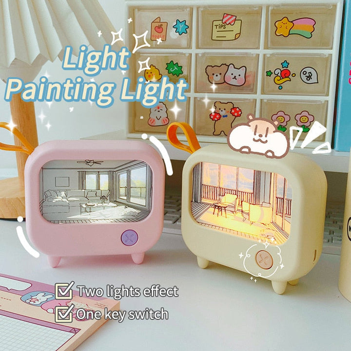 Mini Art TV Maling Dekor Nattlampe | Skanto