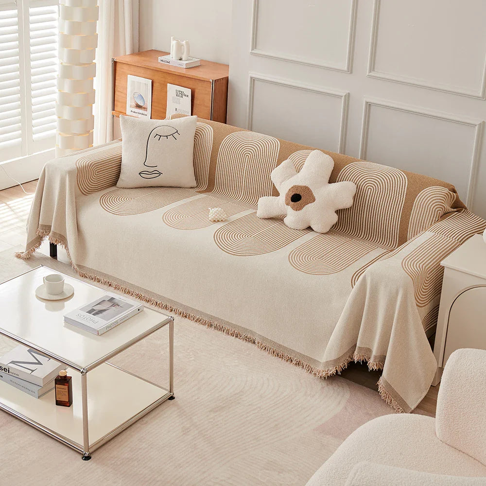 Skanto | ScandiLoom Frynse Teppe | Four Seasons | Sofa & Kratzbeskyttelse | Teppe & Mat i Ett Beskrivelse: