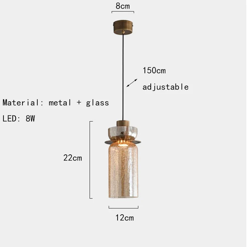 Skanto | Moderne Kreativ Glass Pendellampe med Sprukket Effekt