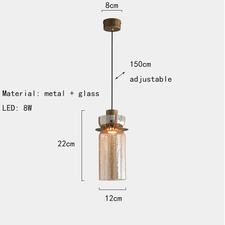 Skanto | Moderne Kreativ Glass Pendellampe med Sprukket Effekt