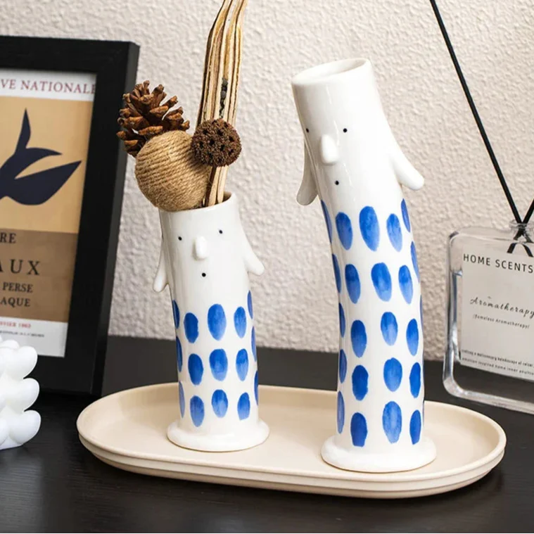 Lovely Cartoon Figures Keramikk vase | Skanto