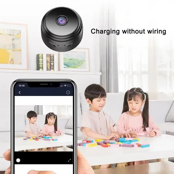 Skanto | Kompakt HD 720P Trådløs Mini Smart Sikkerhetskamera med Mobilovervåkning