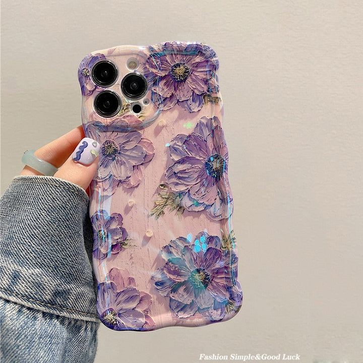 Skanto | Blossom Glow Blomster Mønster iPhone Etui