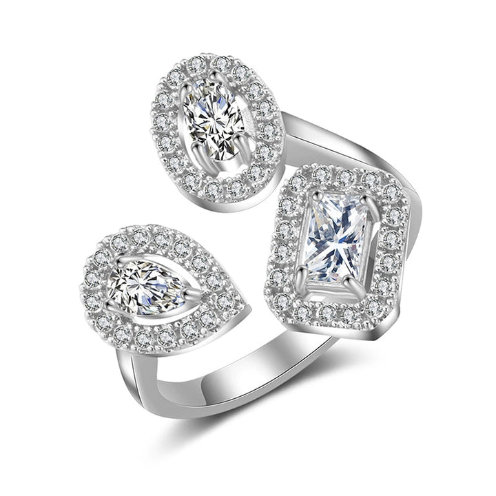 Skanto | Vann Dråpe Zircon Chic Justerbar Ring