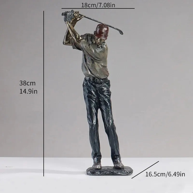 Skanto Statuer Skulptur, Kreativ Golfer Figuriner Hjem Dekor, Spiller Kunstfigur Skrivebords Dekorasjoner, Samleobjekt Gave Håndverk, De
